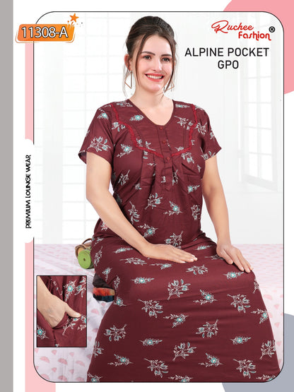 Alpine Pocket Gpo Ruchee Fashion Night Gowns Manufacturer Ahmedabad