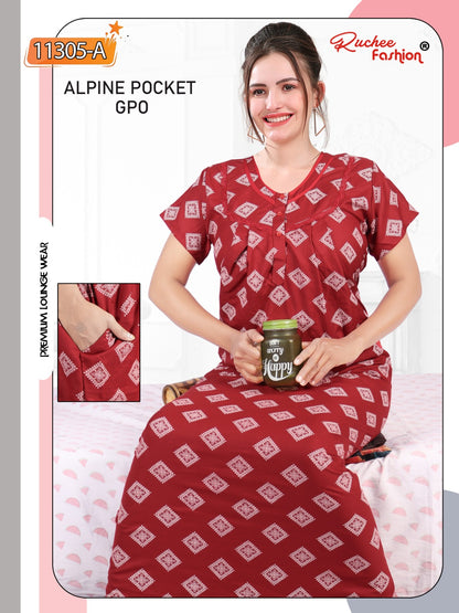 Alpine Pocket Gpo Ruchee Fashion Night Gowns Manufacturer Ahmedabad