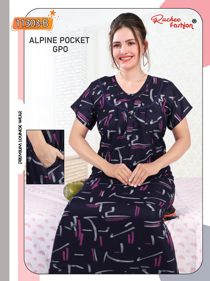 Alpine Pocket Gpo Ruchee Fashion Night Gowns Manufacturer Ahmedabad