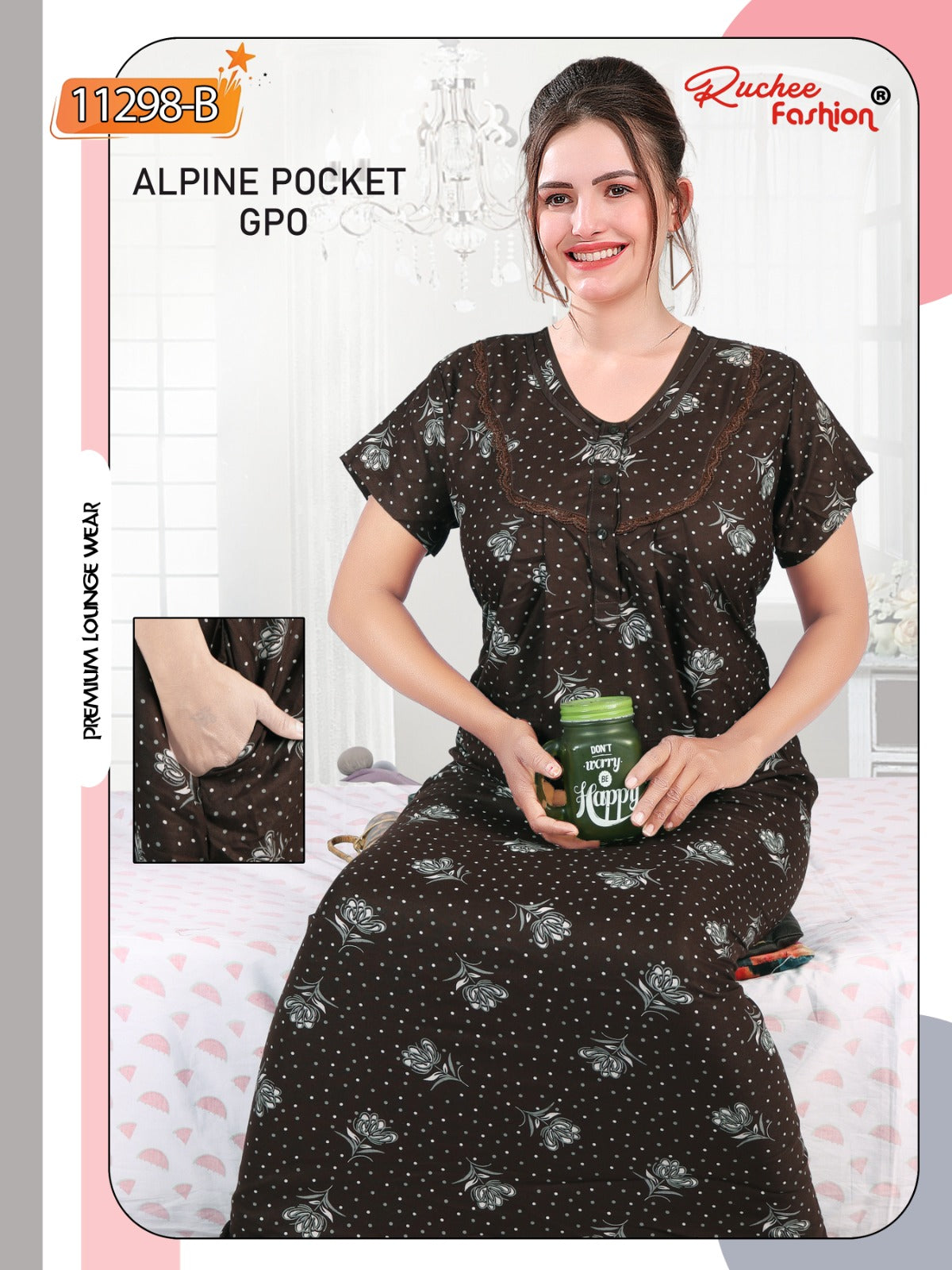 Alpine Pocket Gpo Ruchee Fashion Night Gowns Manufacturer Ahmedabad