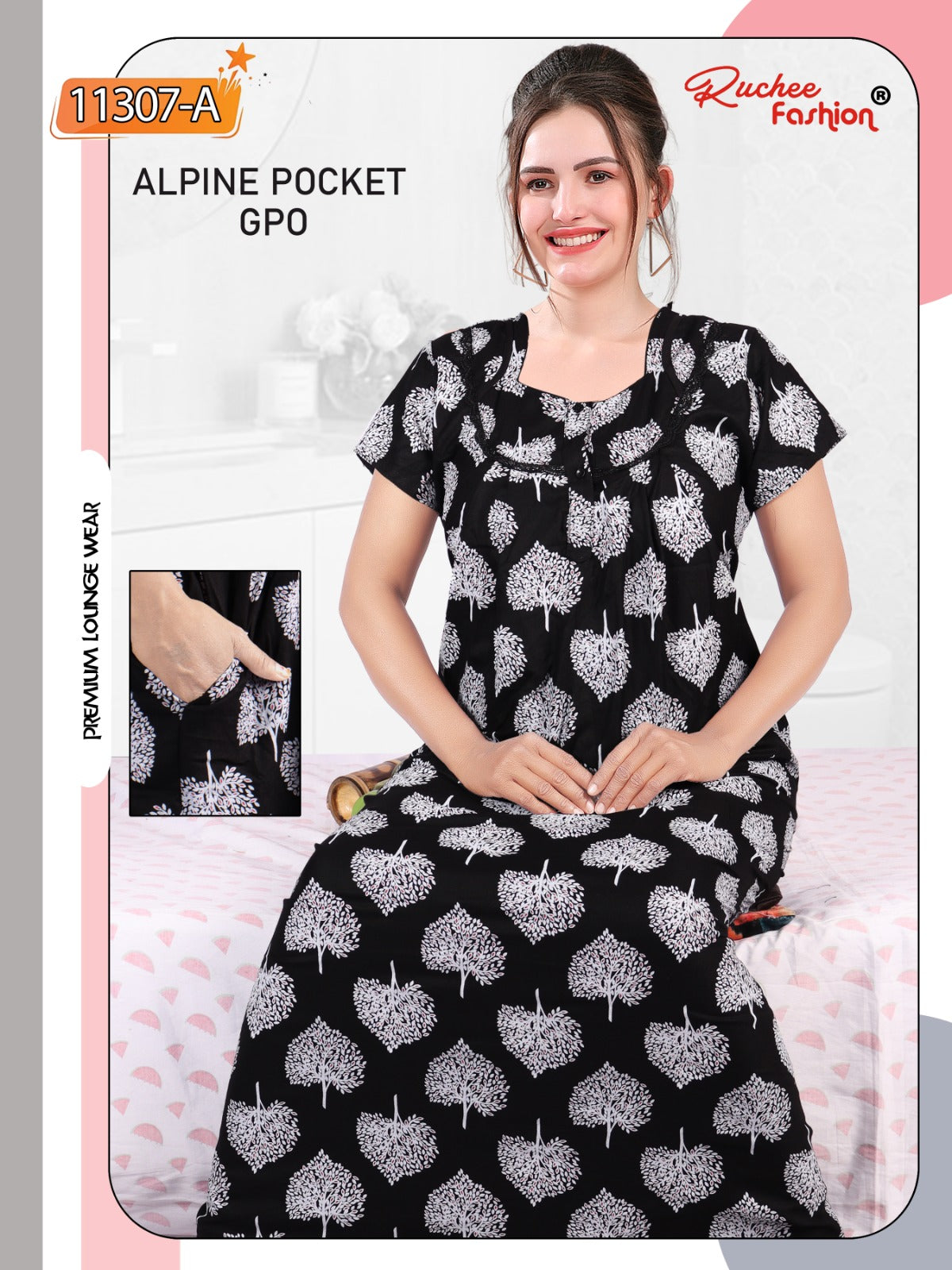 Alpine Pocket Gpo Ruchee Fashion Night Gowns Manufacturer Ahmedabad