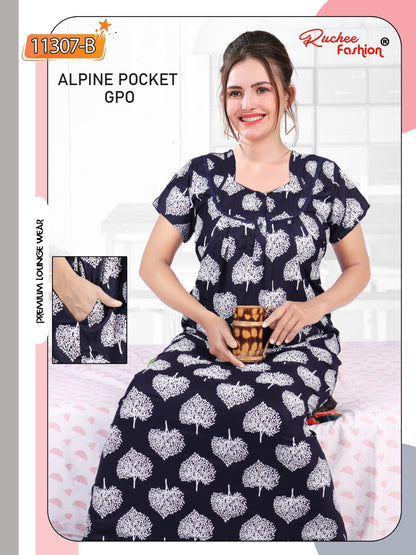 Alpine Pocket Gpo Ruchee Fashion Night Gowns Manufacturer Ahmedabad