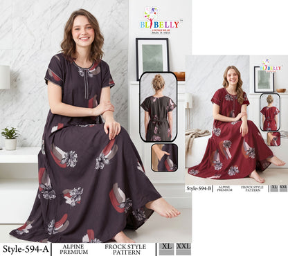 Alpine Premium 2908 Belly Night Gowns Exporter Gujarat