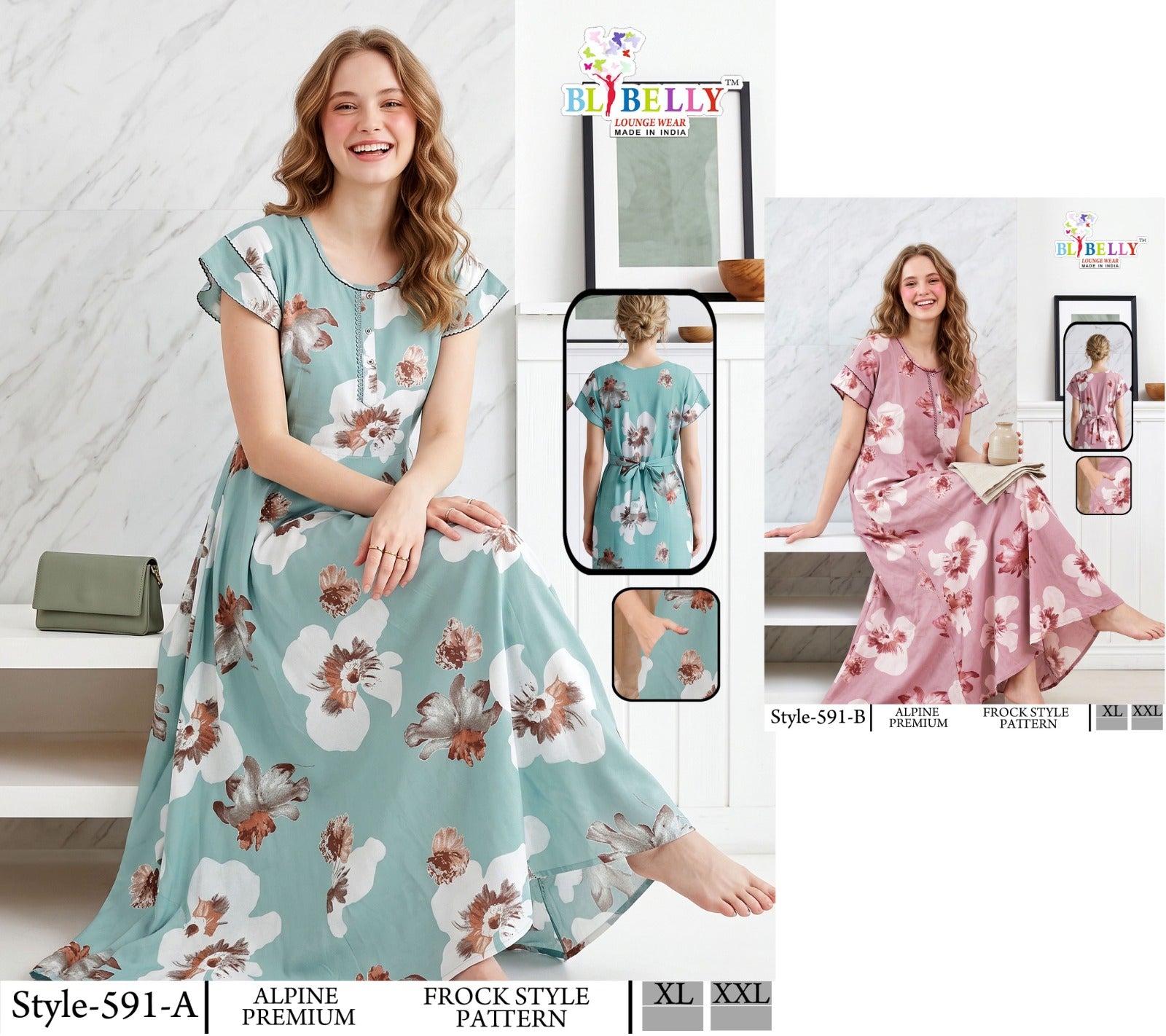 Alpine Premium 2908 Belly Night Gowns Exporter Gujarat