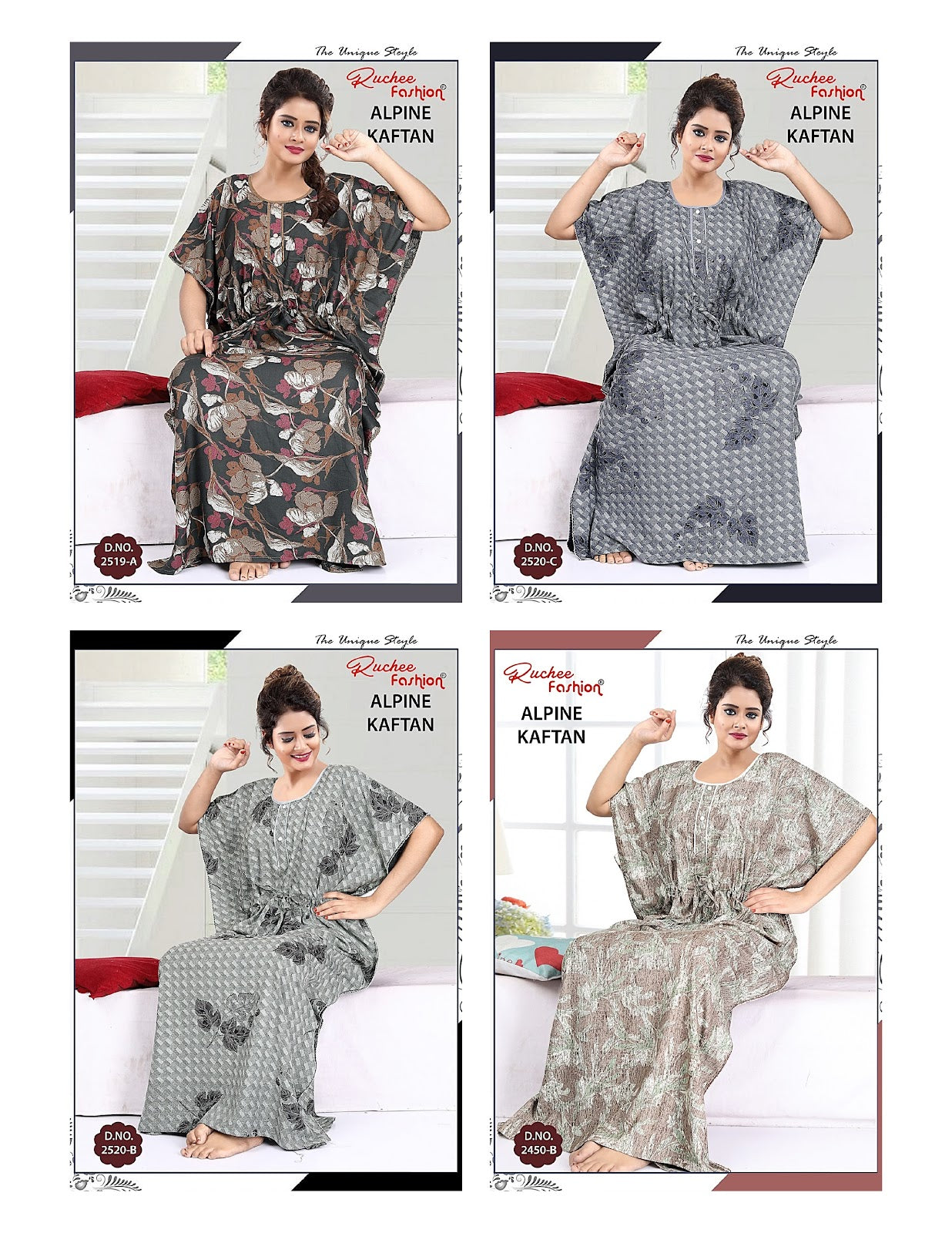 Alpine Ruchee Fashion Kaftan Nighty Supplier India