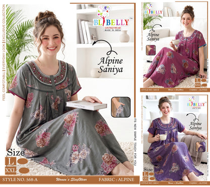 Alpine Saniya Belly Night Gowns Wholesaler Ahmedabad