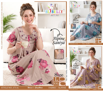 Alpine Saniya Belly Night Gowns Wholesaler Ahmedabad