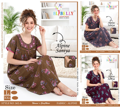 Alpine Saniya Belly Night Gowns Wholesaler Ahmedabad