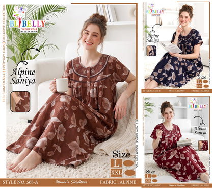 Alpine Saniya Belly Night Gowns Wholesaler Ahmedabad