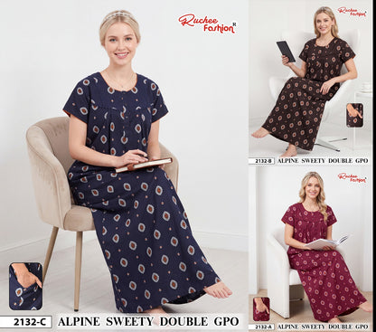 Alpine Sweety 0110 Ruchee Fashion Gpo Night Gowns Exporter Ahmedabad