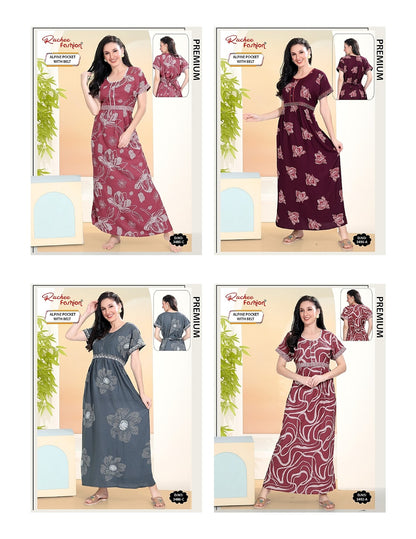 Alpine With Belt Ruchee Fashion Night Gowns Wholesaler Ahmedabad