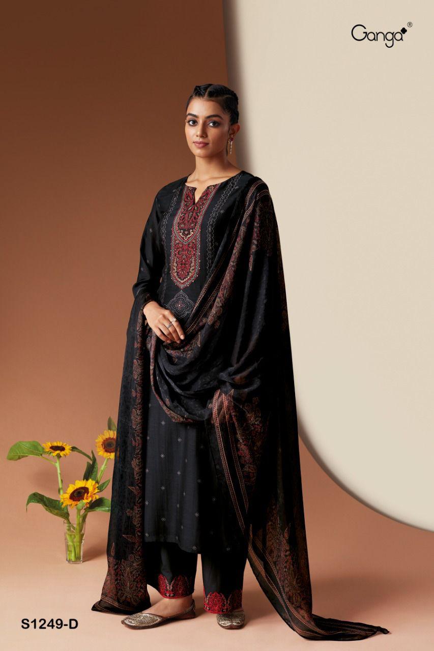 Alva S1249 Ganga Dobby Pashmina Suits Wholesale Price