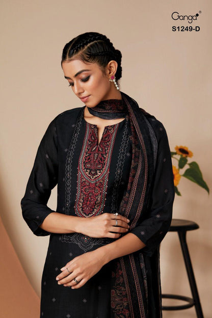 Alva S1249 Ganga Dobby Pashmina Suits Wholesale Price