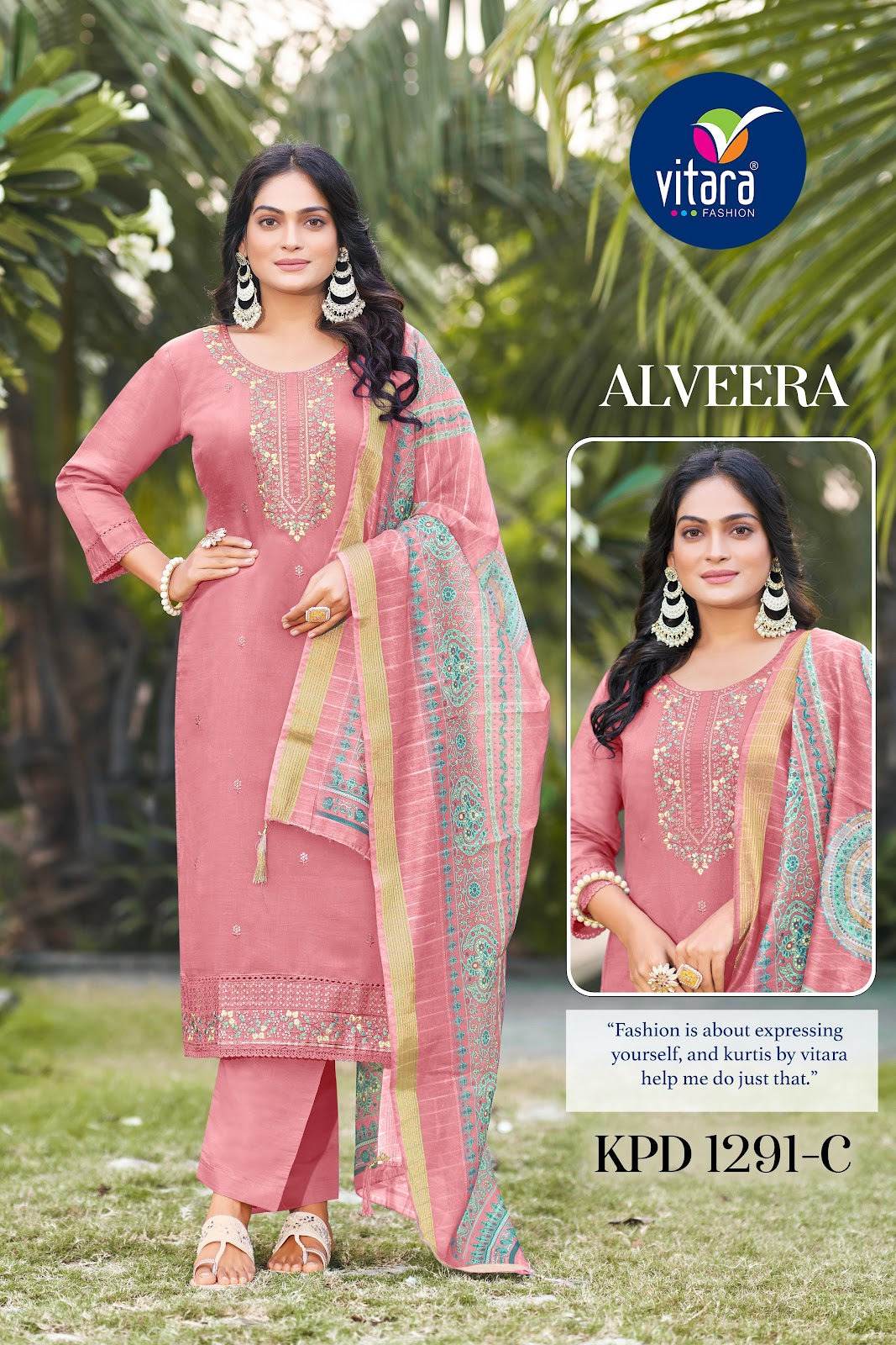Alveera Vitara Roman Silk Readymade Pant Style Suits Manufacturer Ahmedabad