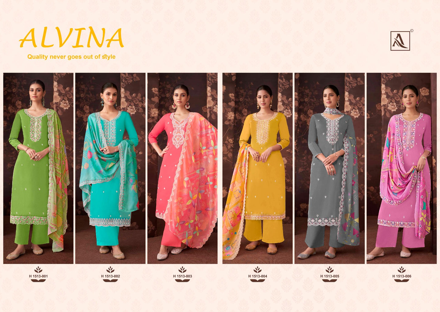 Alvina Alok Zam Cotton Karachi Salwar Suits Exporter