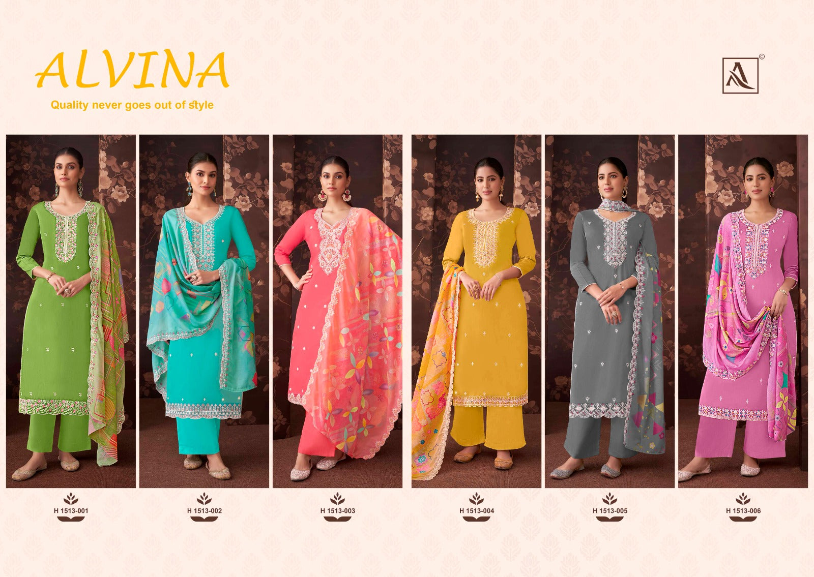 Alvina Alok Zam Cotton Karachi Salwar Suits Exporter