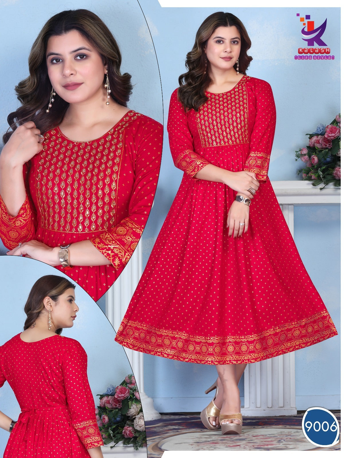 Always Bindaas Mlm Kalash Lifestyle Rayon 14Kg Anarkali Kurtis Supplier India