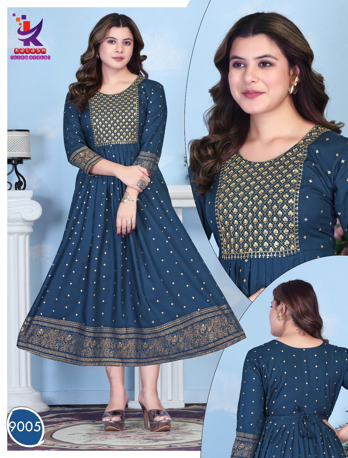 Always Bindaas Mlm Kalash Lifestyle Rayon 14Kg Anarkali Kurtis Supplier India