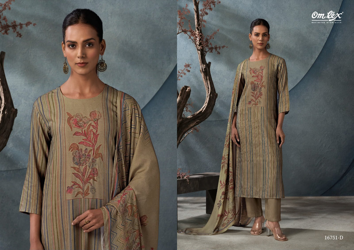 Alya Omtex Pashmina Suits Exporter Gujarat