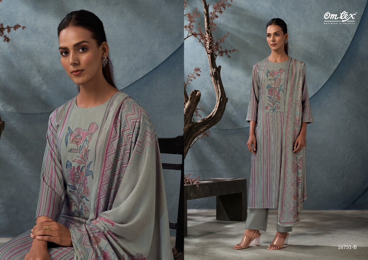 Alya Omtex Pashmina Suits Exporter Gujarat