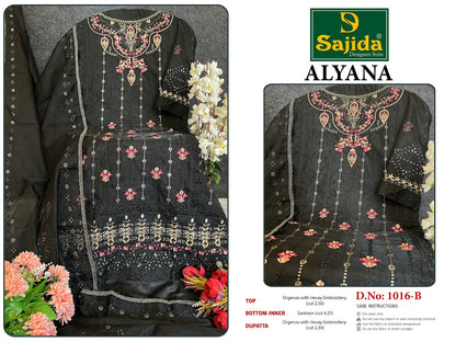 Alyana Sajida Organza Pakistani Salwar Suits Supplier Ahmedabad