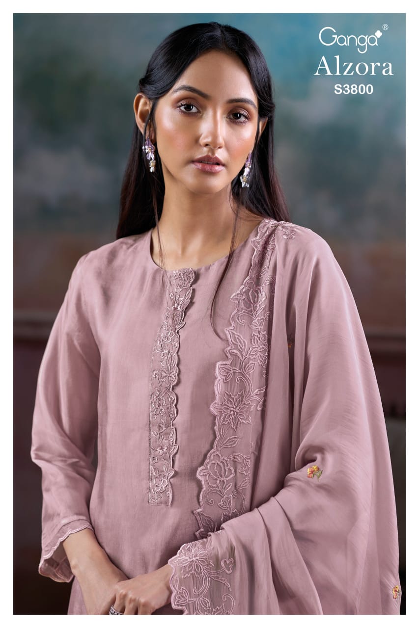 Alzora 3800 Ganga Premium Bemberg Plazzo Style Suits Exporter Gujarat