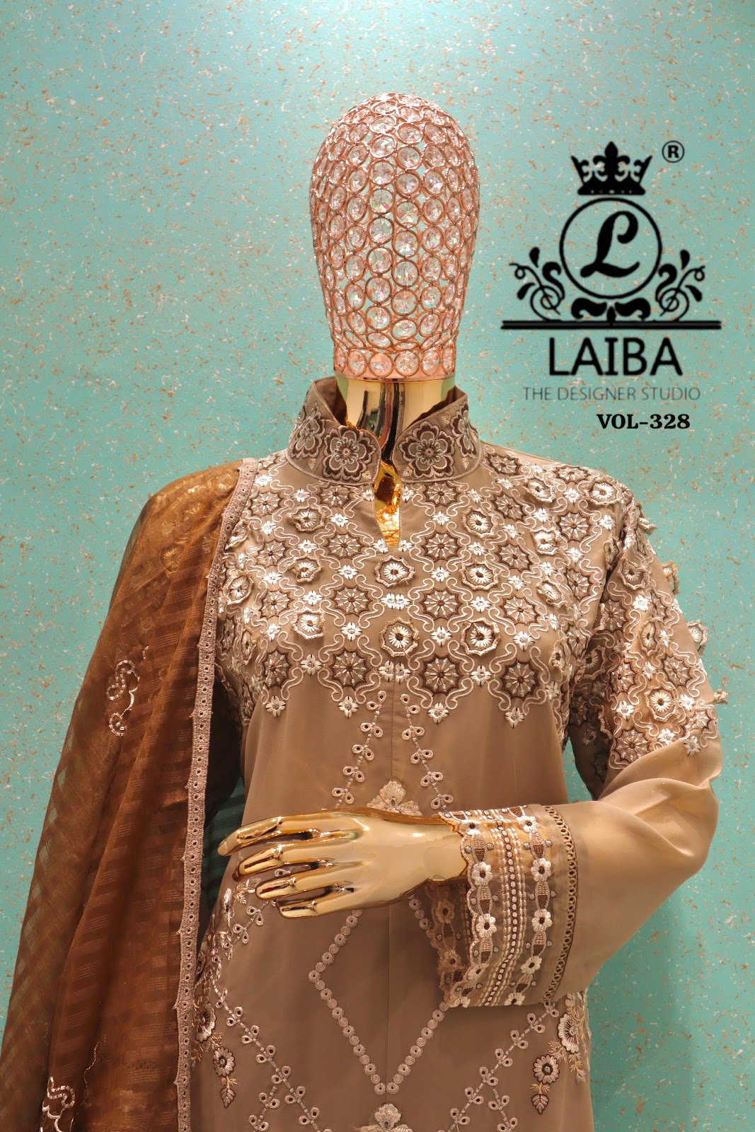 Am Vol 328 Laiba Georgette Pakistani Readymade Suits Supplier