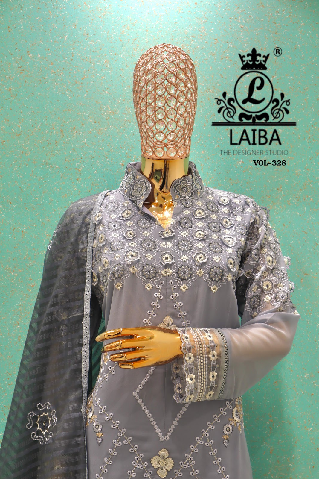 Am Vol 328 Laiba Georgette Pakistani Readymade Suits Supplier