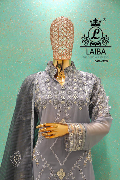 Am Vol 328 Laiba Georgette Pakistani Readymade Suits Supplier