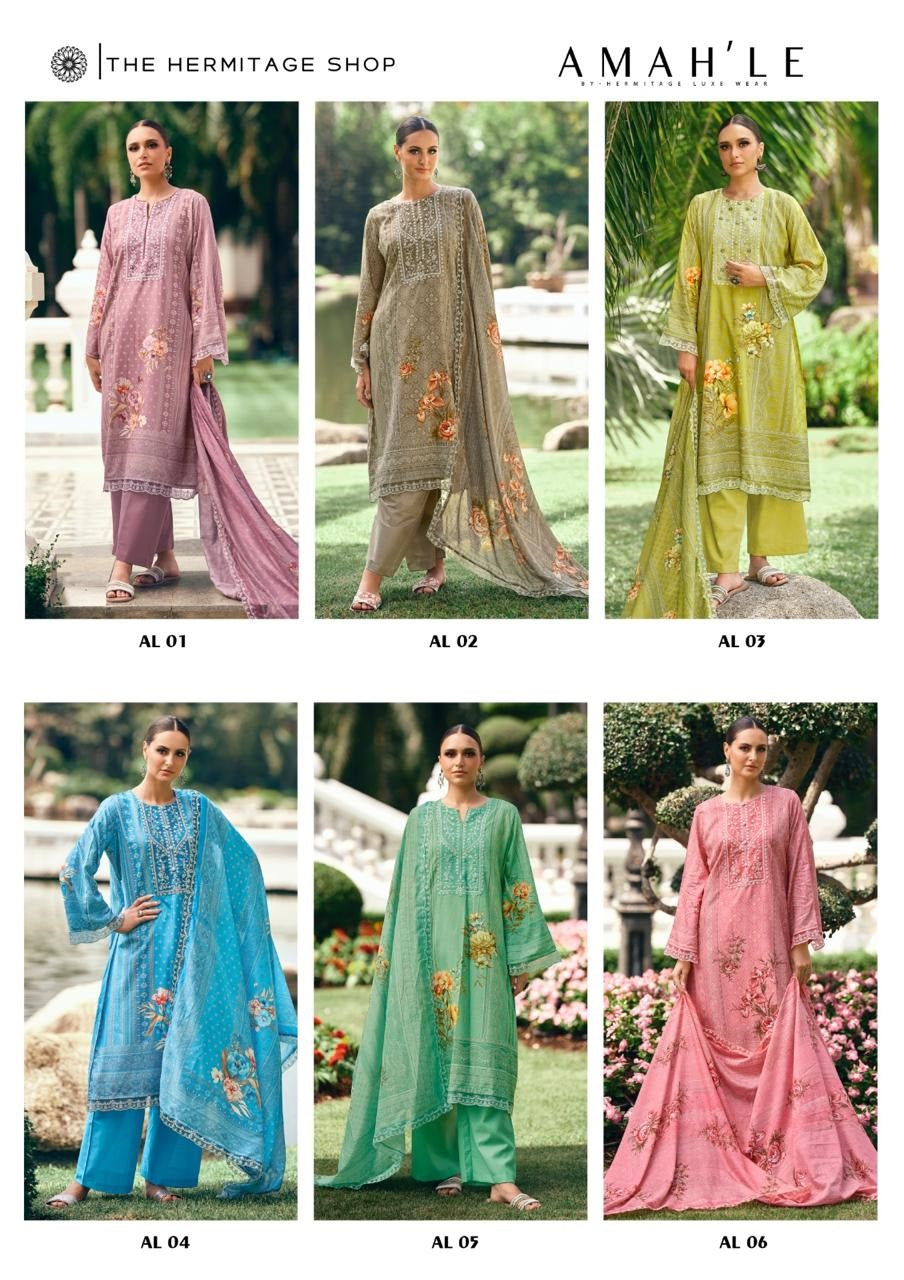 Amahle The Hermitage Shop Lawn Karachi Salwar Suits Wholesaler Ahmedabad