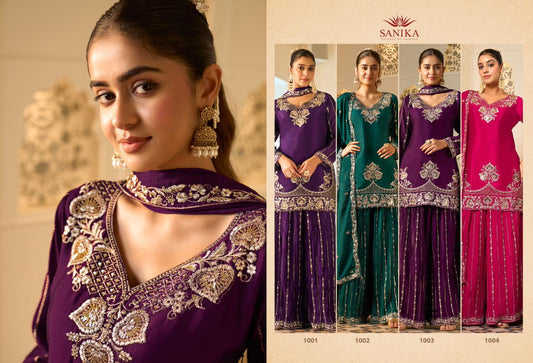 Amaira Sanika Fashion Georgette Silk Readymade Sharara Suits Wholesale Price