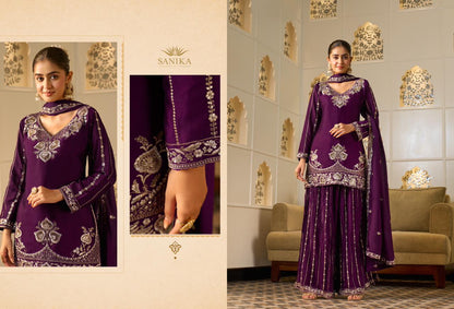 Amaira Sanika Fashion Georgette Silk Readymade Sharara Suits Wholesale Price