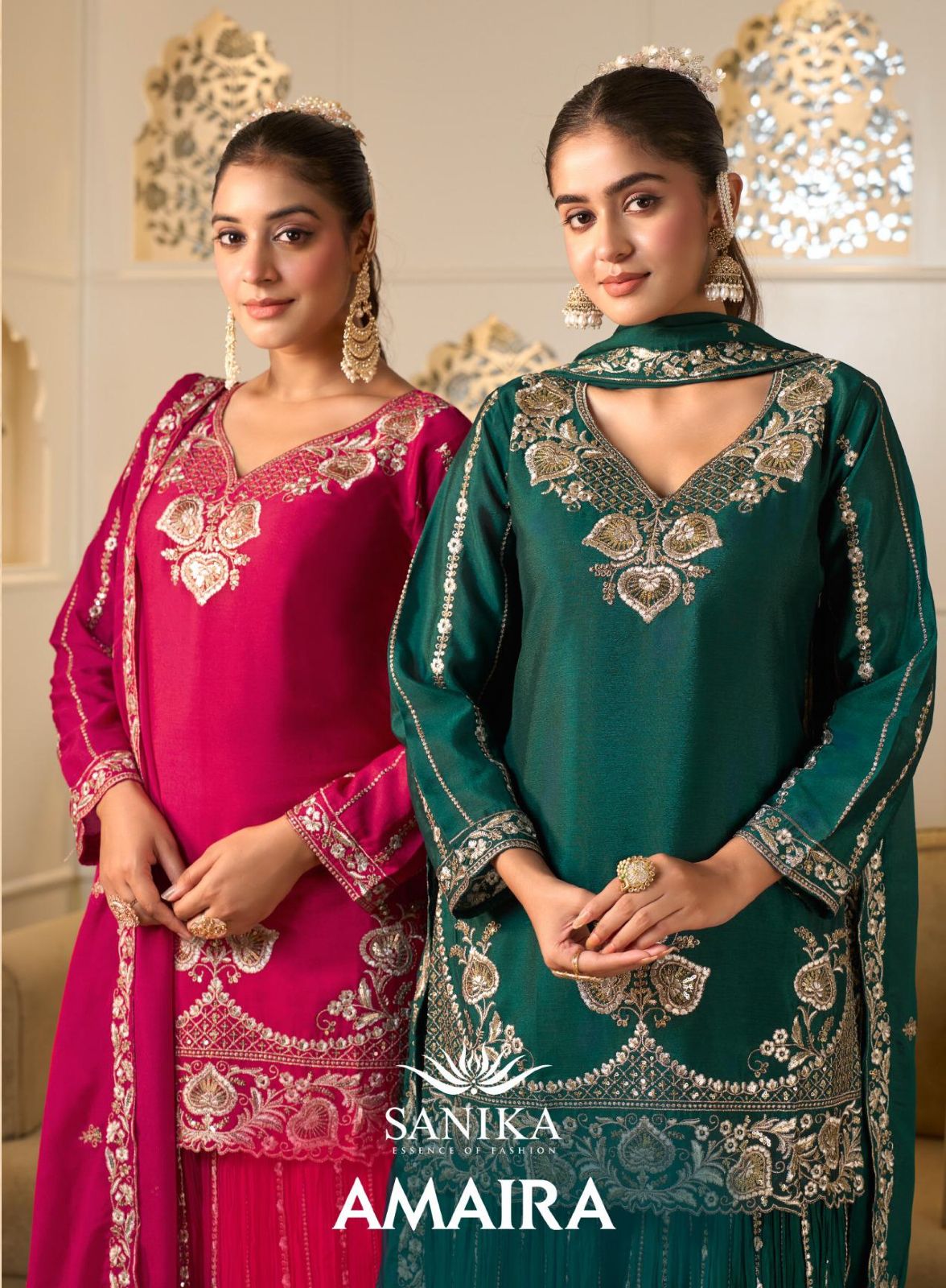 Amaira Sanika Fashion Georgette Silk Readymade Sharara Suits Wholesale Price