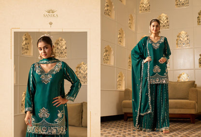 Amaira Sanika Fashion Georgette Silk Readymade Sharara Suits Wholesale Price