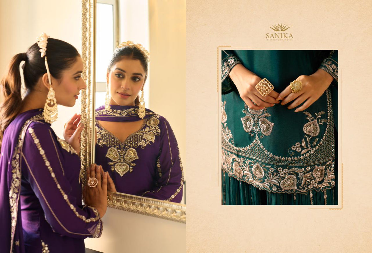 Amaira Sanika Fashion Georgette Silk Readymade Sharara Suits Wholesale Price