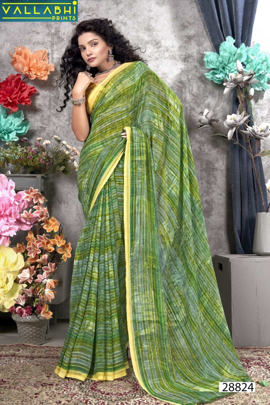 Amala Vallabhi Prints Georgette Sarees Exporter
