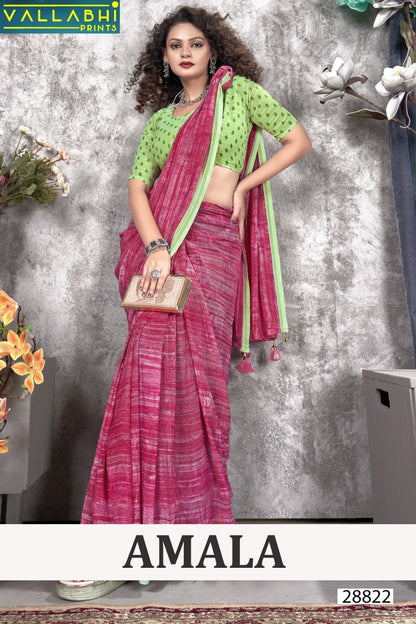 Amala Vallabhi Prints Georgette Sarees Exporter