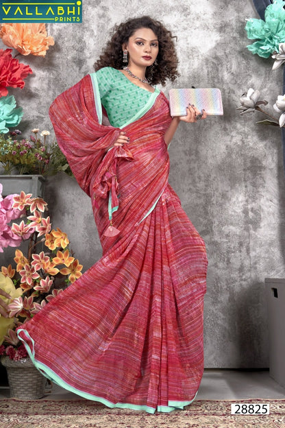 Amala Vallabhi Prints Georgette Sarees Exporter