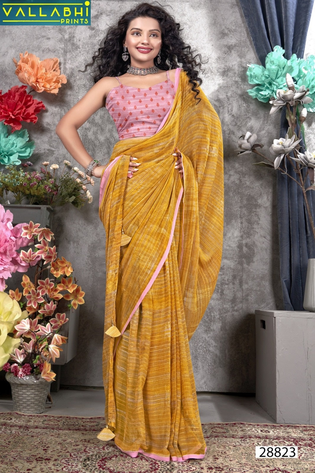 Amala Vallabhi Prints Georgette Sarees Exporter