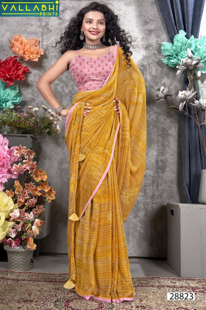 Amala Vallabhi Prints Georgette Sarees Exporter