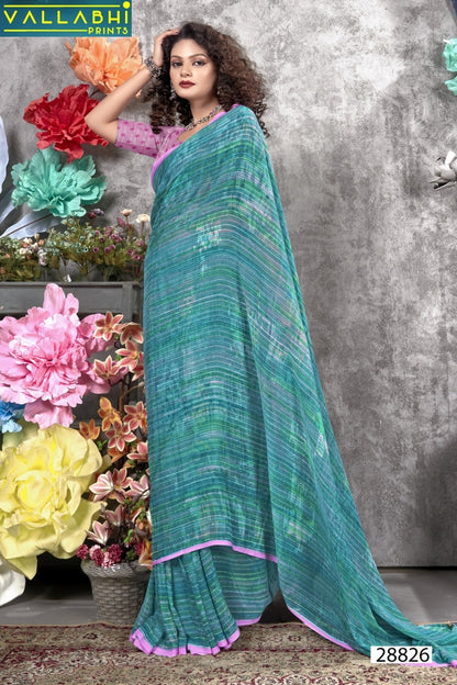 Amala Vallabhi Prints Georgette Sarees Exporter