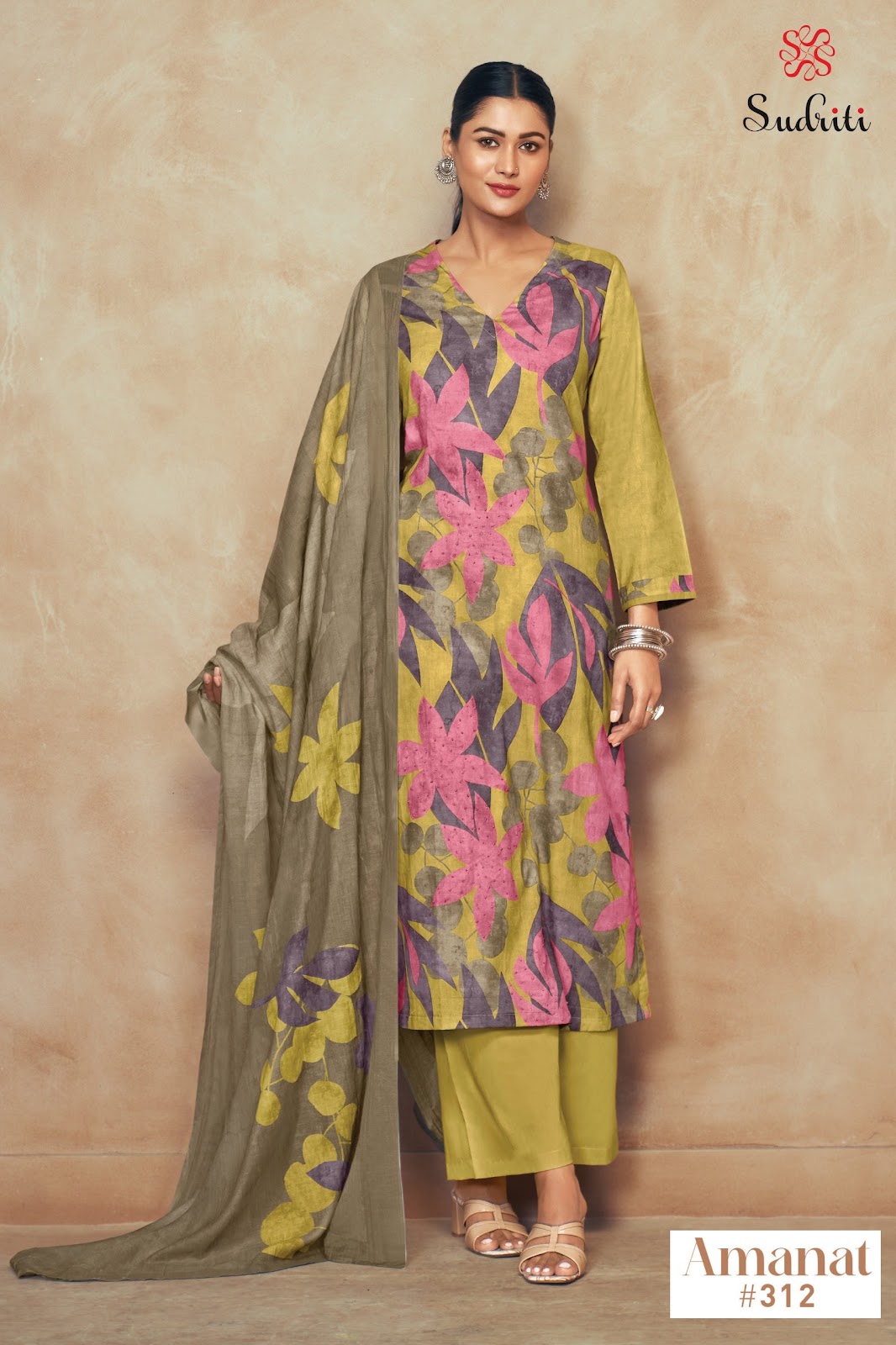 Amanat Sudriti Sahiba Pure Cotton Plazzo Style Suits Wholesale