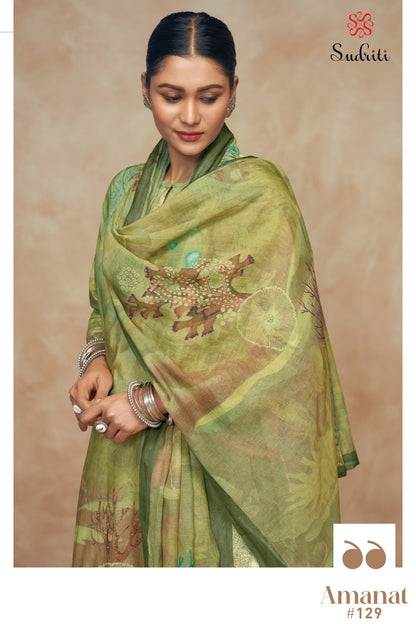 Amanat Sudriti Sahiba Pure Cotton Plazzo Style Suits Wholesale