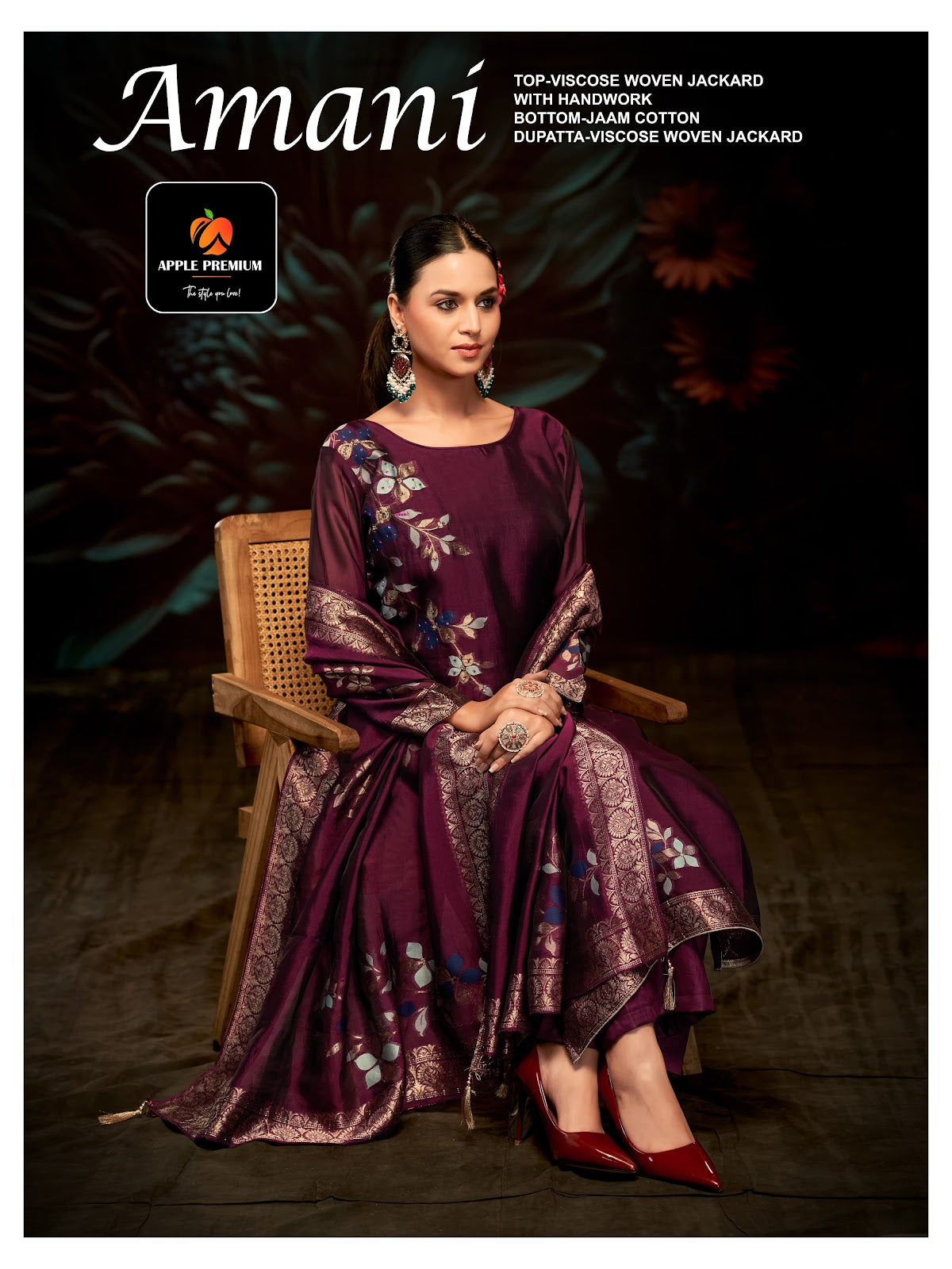 Amani Apple Premium Viscose Pant Style Suits Wholesale