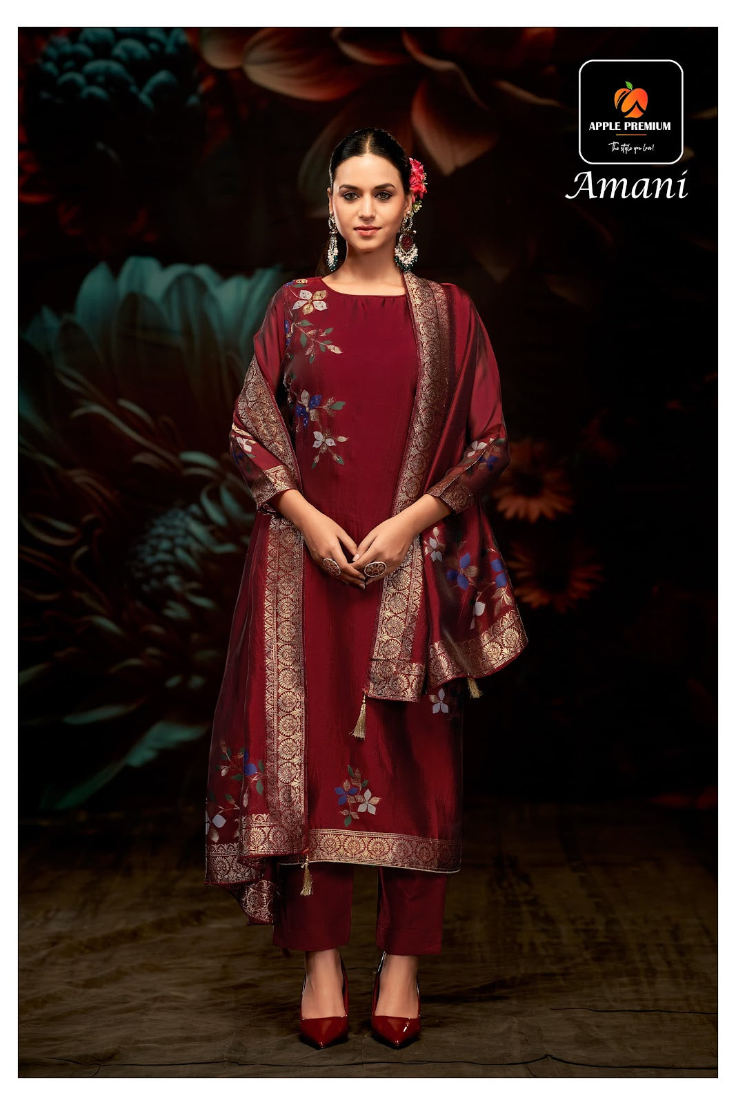 Amani Apple Premium Viscose Pant Style Suits Wholesale