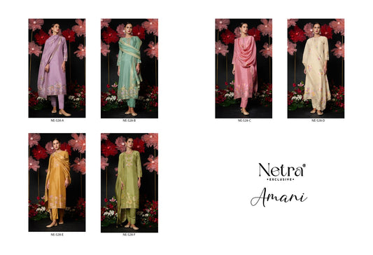 Amani Netra Silk Jacquard Pant Style Suits Wholesale Price