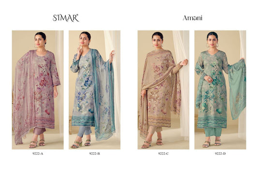 Amani Simar Lawn Cotton Pant Style Suits Wholesale Price