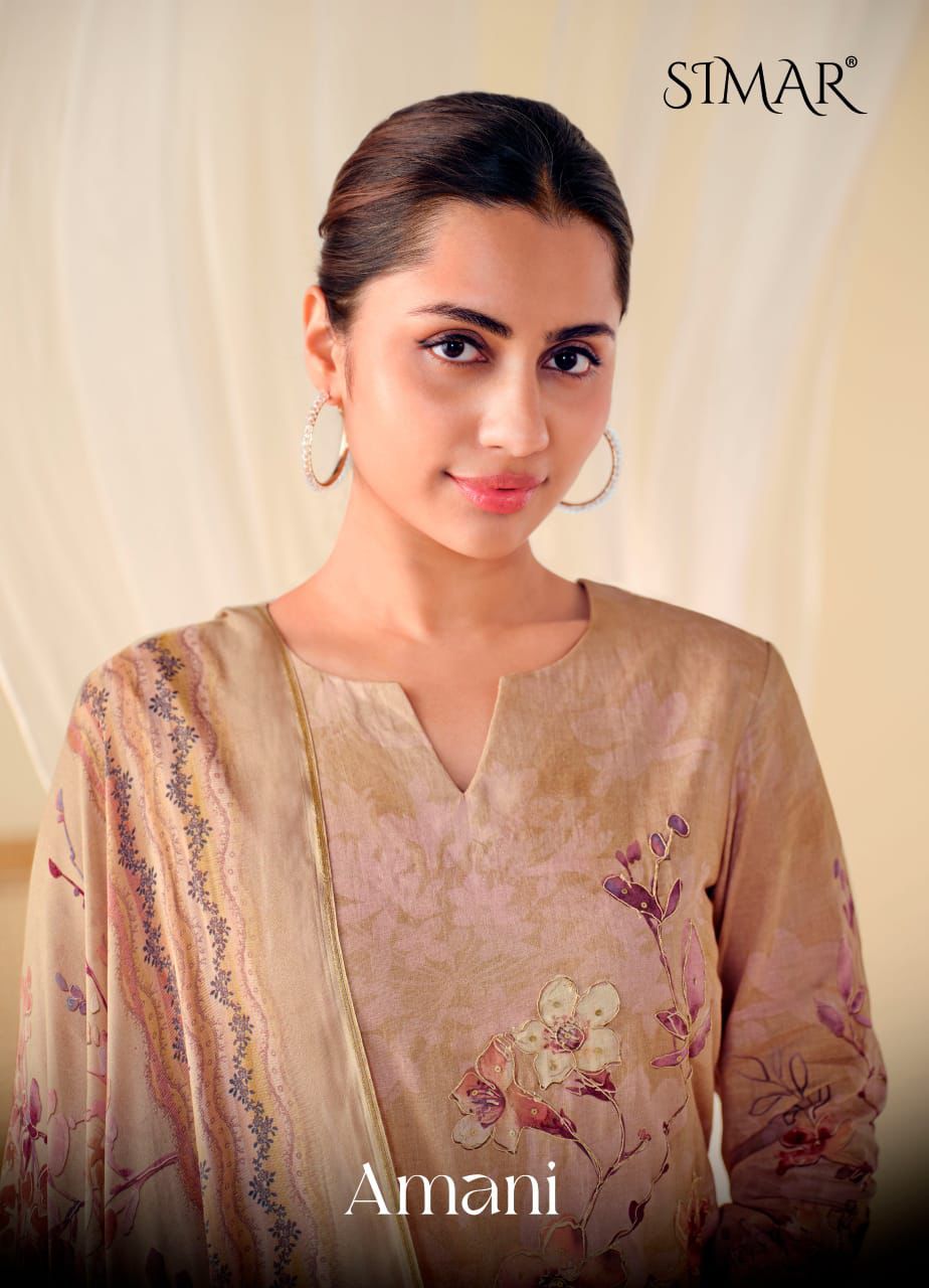 Amani Simar Lawn Cotton Pant Style Suits Wholesale Price