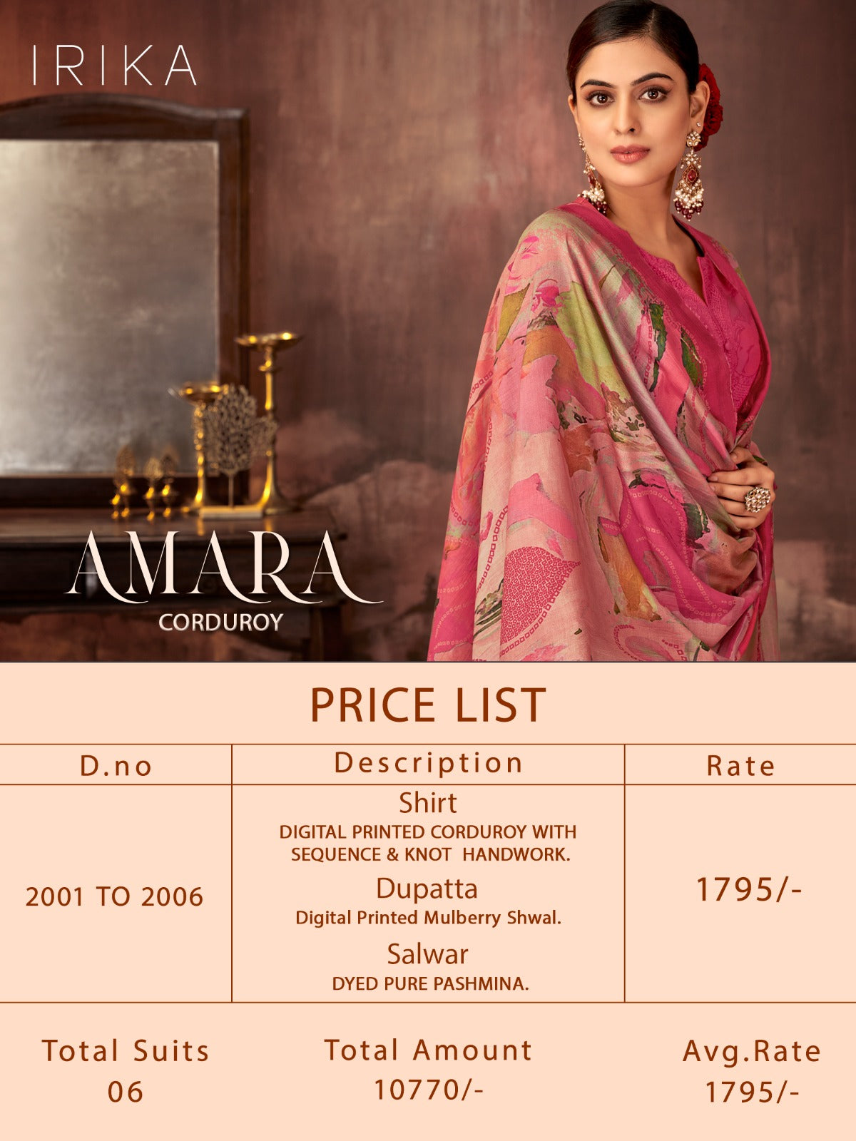 Amara Irika Pashmina Suits Exporter Gujarat