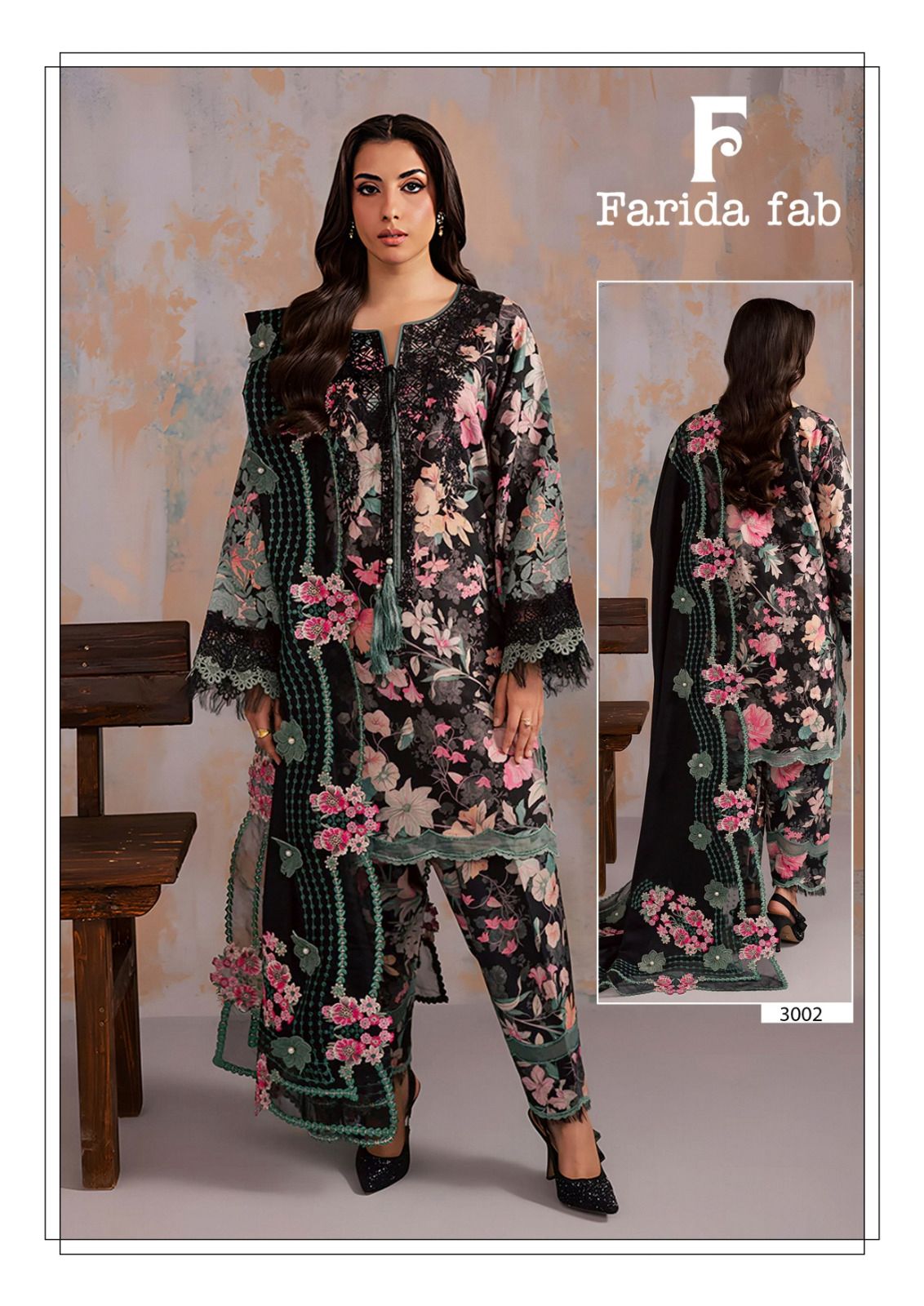 Amara Vol 3 Farida Fab Lawn Cotton Karachi Salwar Suits Wholesaler Gujarat
